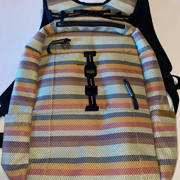Focused Space Striped Backpack Natural Colors Preloved - Picture 4 of 8